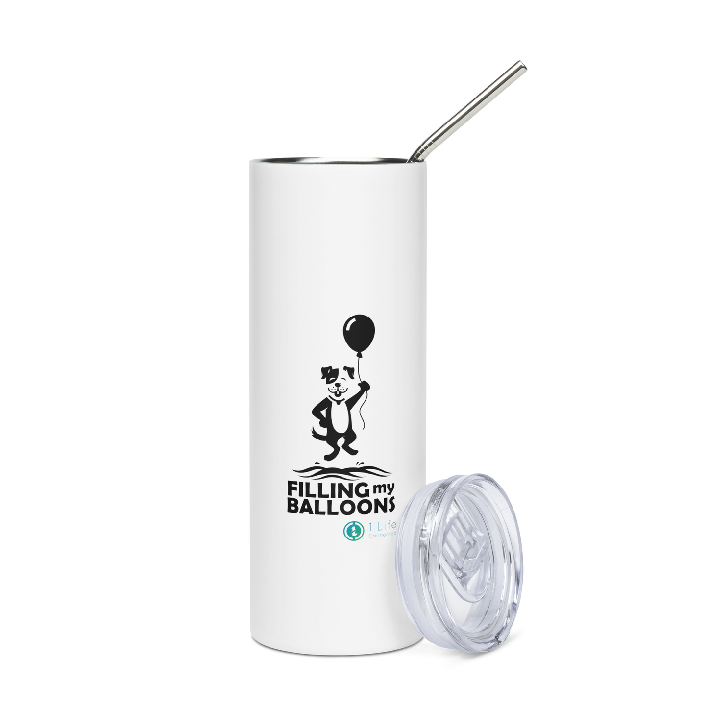 Giraffe Stainless Steel Tumbler With Straw