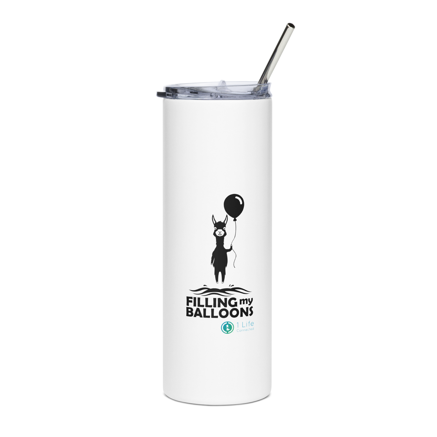 Llama Stainless Steel Tumbler With Straw