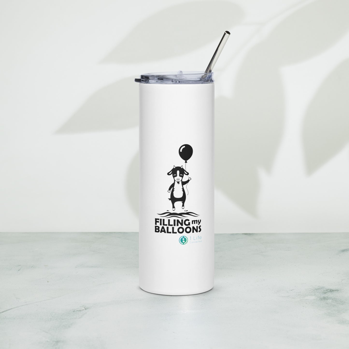 Goat Stainless Steel Tumbler With Straw
