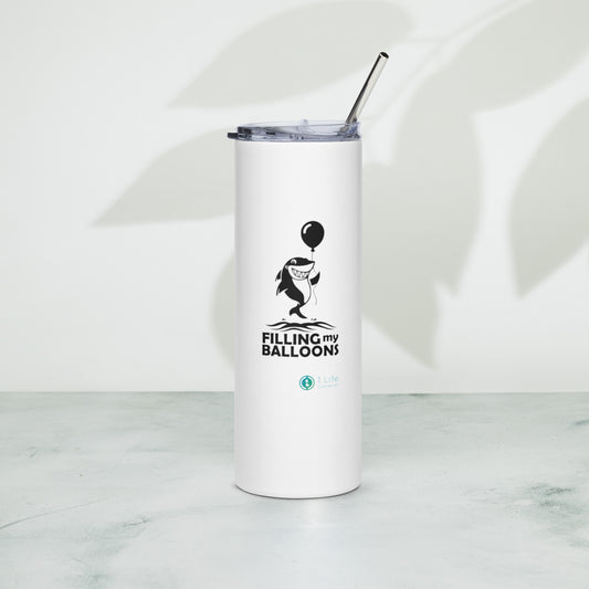 Shark Stainless Steel Tumbler With Straw