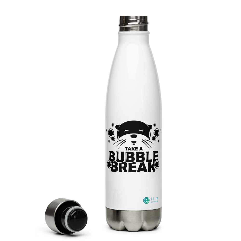 Take A Bubble Break Stainless Steel Narrow Mouth Glossy Finish Water Bottle