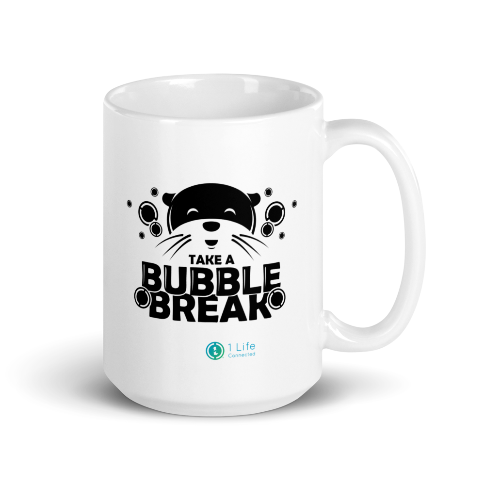 Take A Bubble Break Ceramic White Glossy Mug
